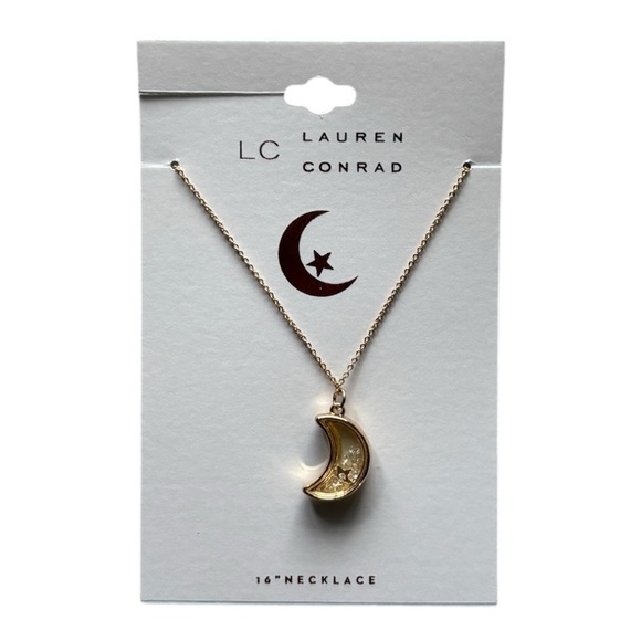 3/$25 LC Lauren Conrad Gold Moon Necklace - Picture 1 of 4